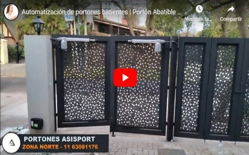 automatización portón batiente videos, imagen, fotos. portón automatico batientes de dos hojas. porton automatico batiente, pivotantes. zona norte. portones batientes motor.